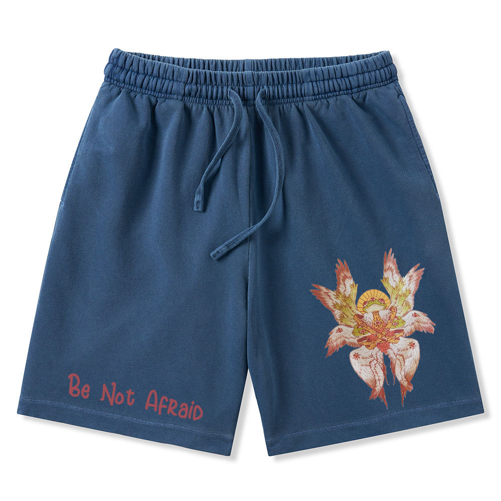 Be Not Afraid Christian Washed Shorts