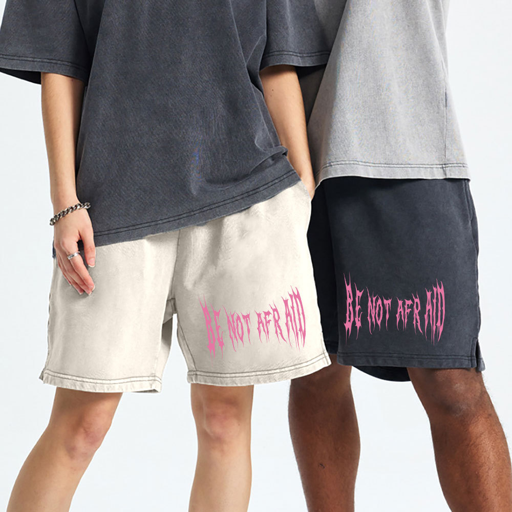 Be Not Afraid Christian Washed Shorts