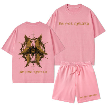 Be Not Afraid Christian Washed T-Shirt & Shorts