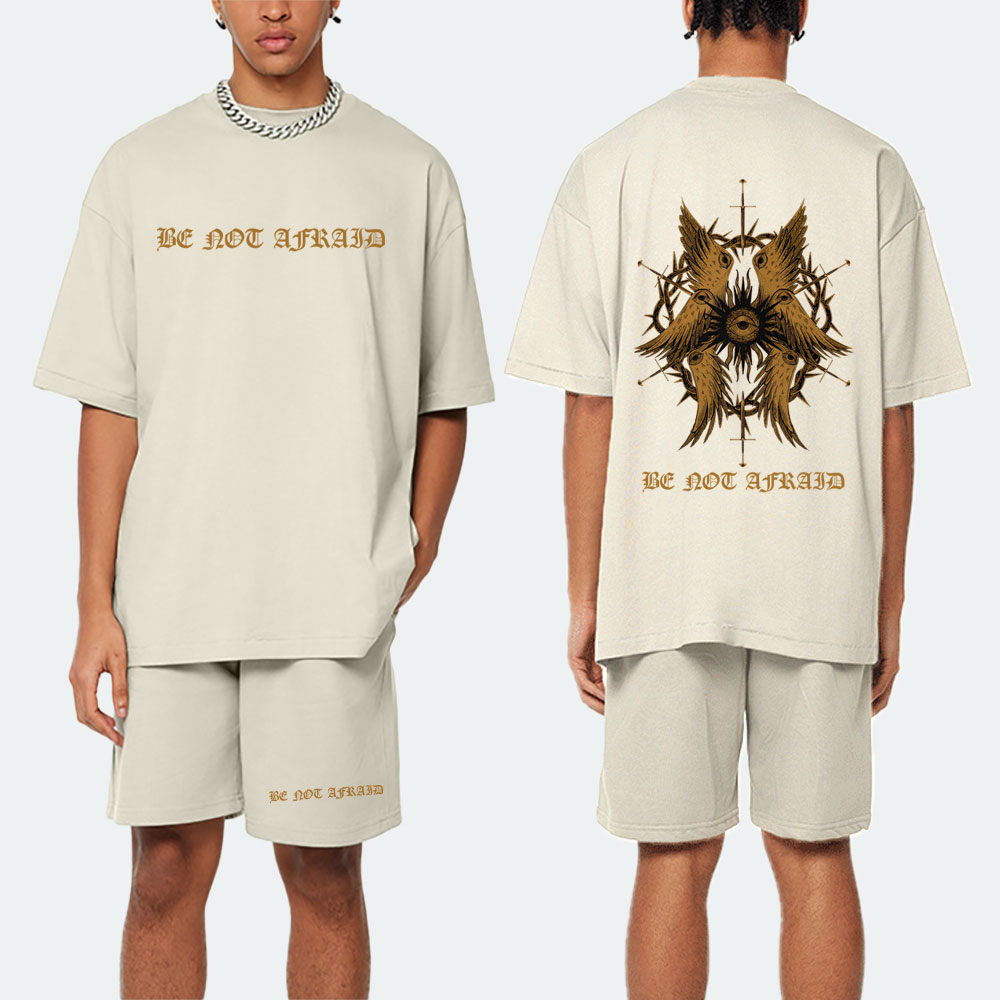 Be Not Afraid Christian Washed T-Shirt & Shorts