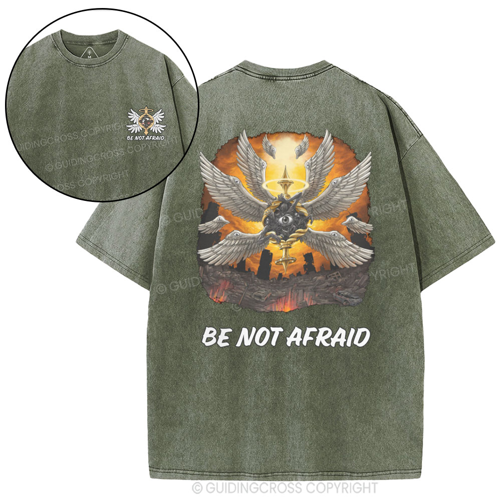 Be Not Afraid Christian Washed T-Shirt