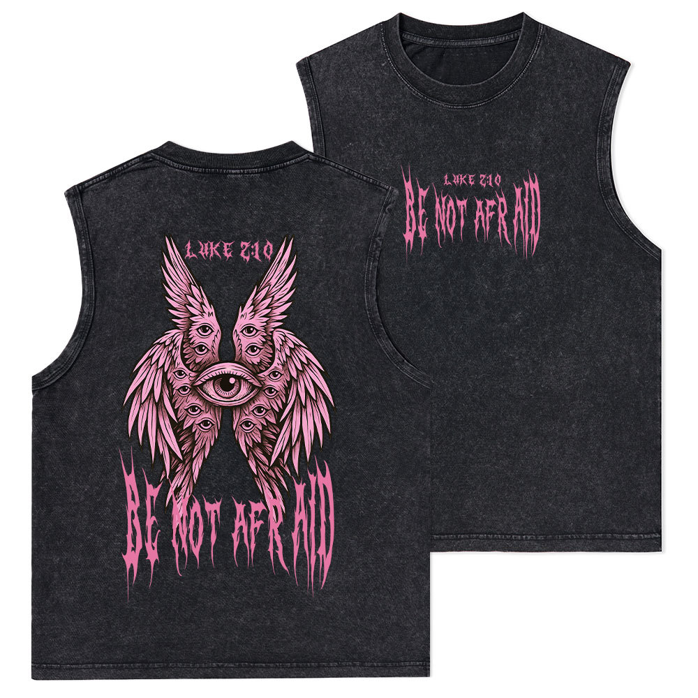 Be Not Afraid Christian Washed Tank Top