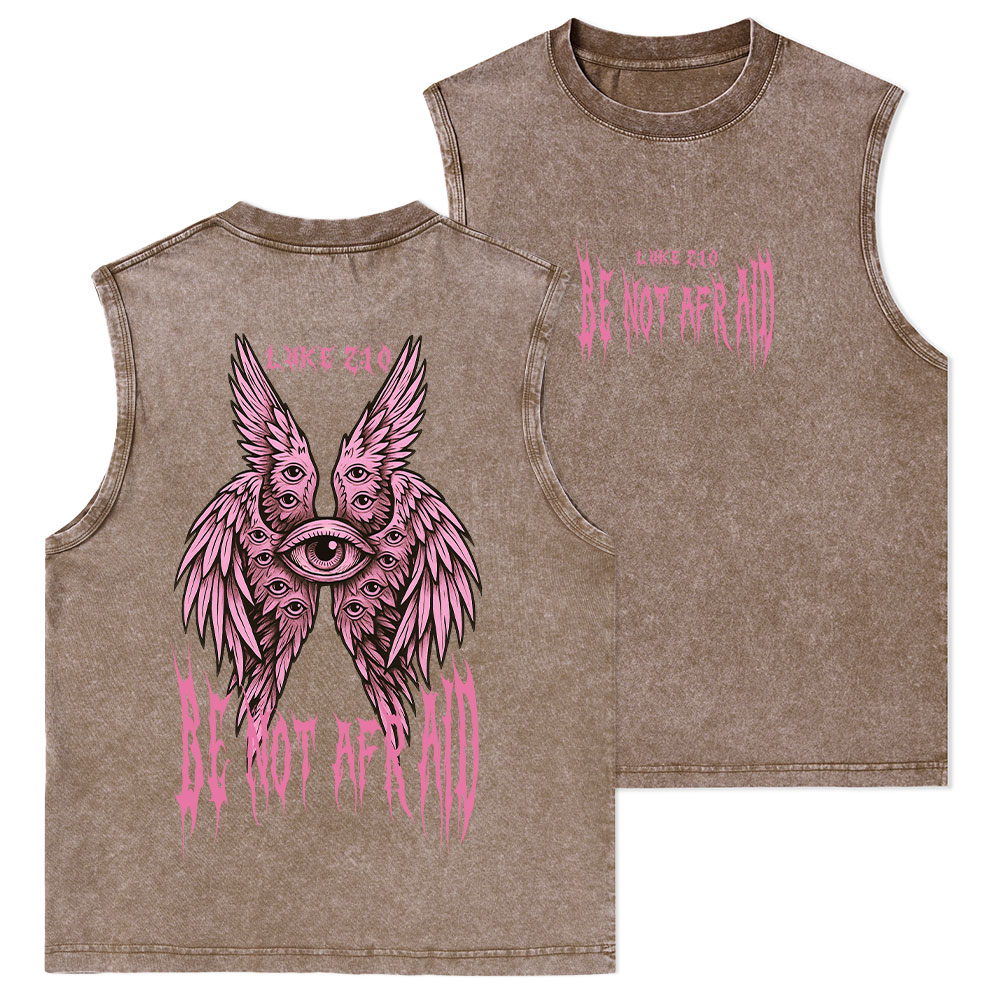 Be Not Afraid Christian Washed Tank Top