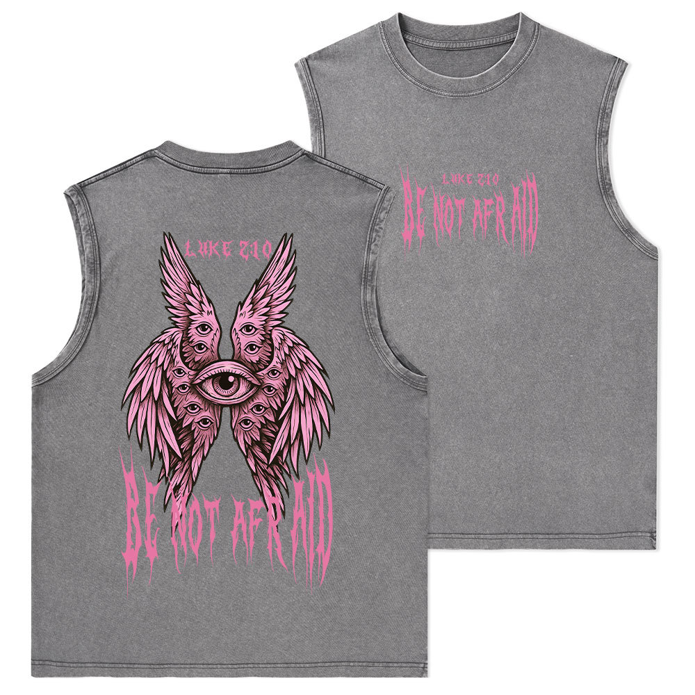 Be Not Afraid Christian Washed Tank Top