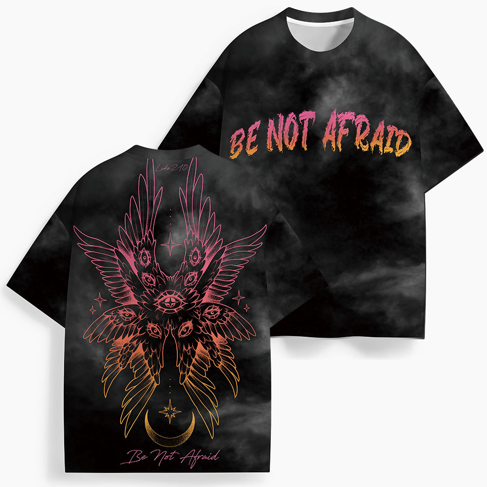 Be Not Afraid Oversized All-Over Print Christian T-Shirt