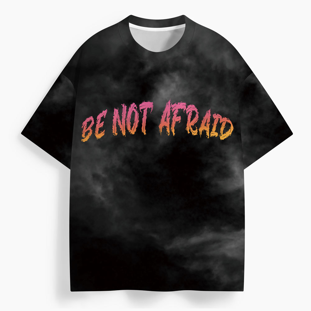 Be Not Afraid Oversized All-Over Print Christian T-Shirt