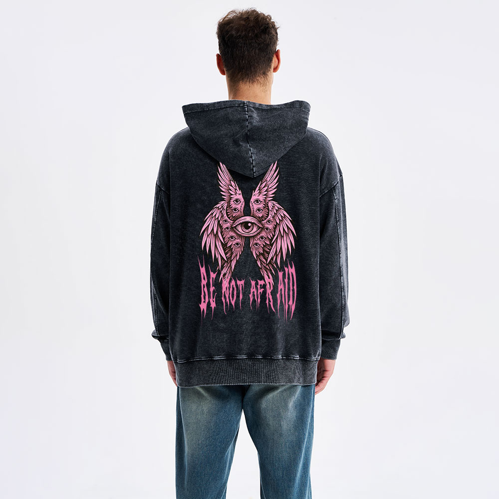 Be Not Afraid Seraphim Christian Washed Hoodie