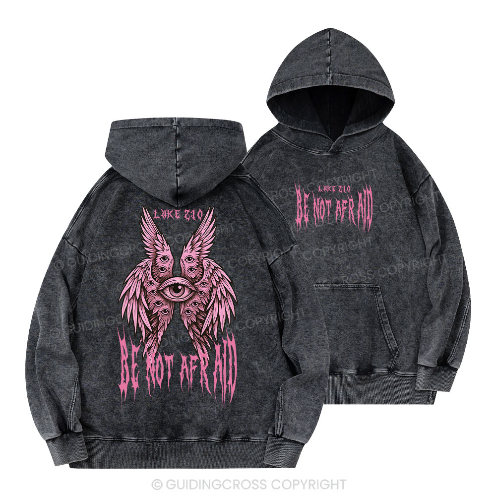 Be Not Afraid Seraphim Christian Washed Hoodie Sale - GuidingCross