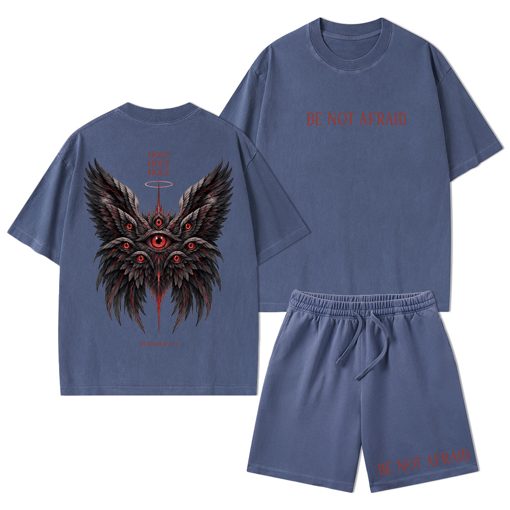 Be Not Afraid Seraphim Christian Washed T-Shirt & Shorts 
