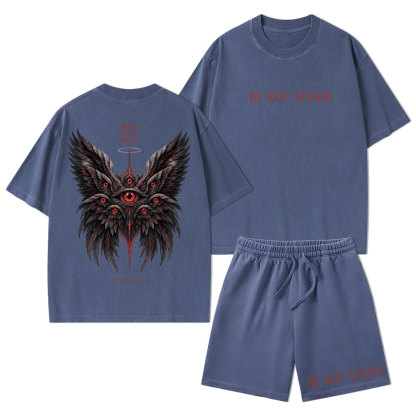 Be Not Afraid Seraphim Christian Washed T-Shirt & Shorts 