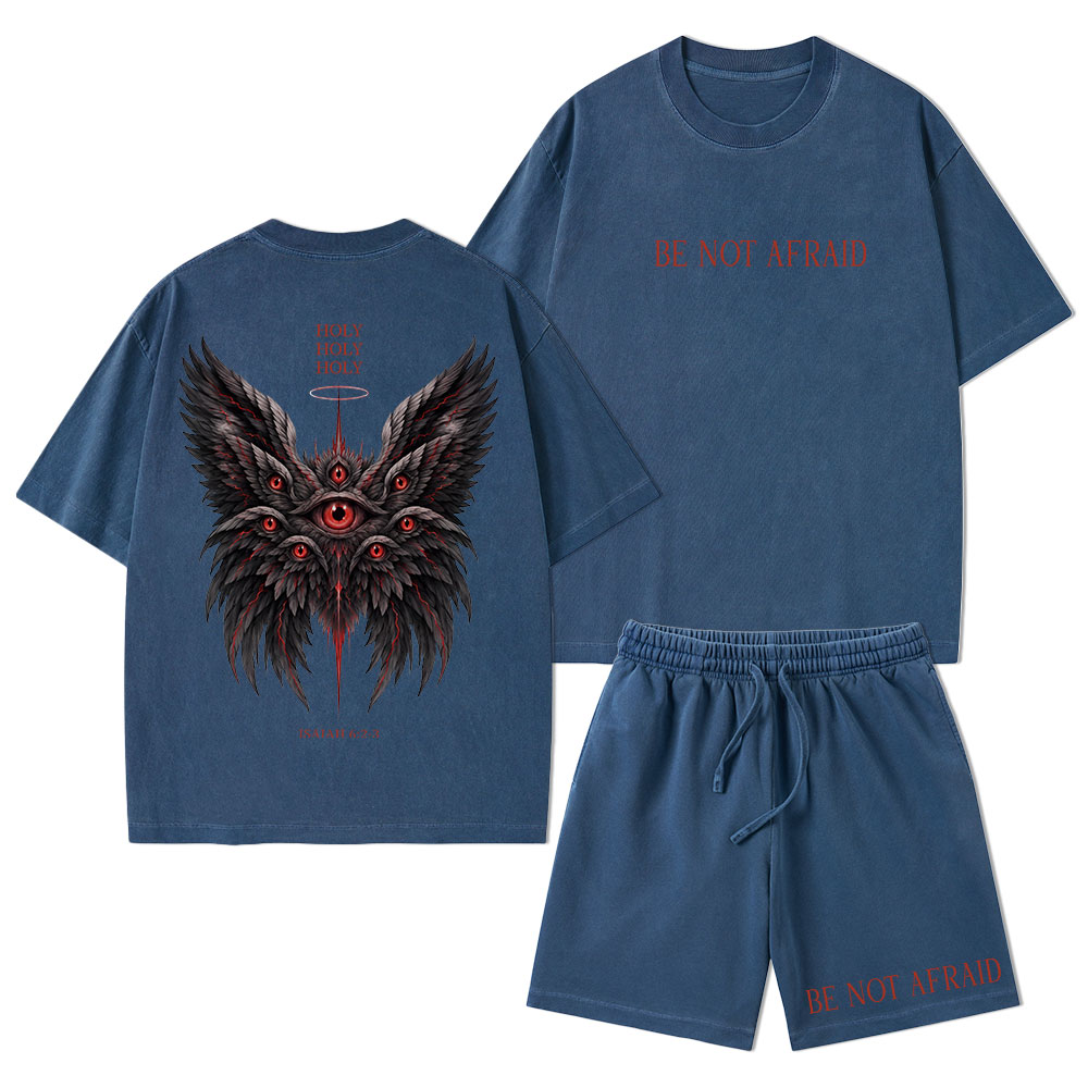 Be Not Afraid Seraphim Christian Washed T-Shirt & Shorts 