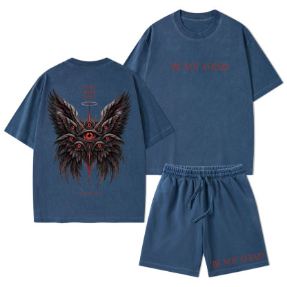 Be Not Afraid Seraphim Christian Washed T-Shirt & Shorts 