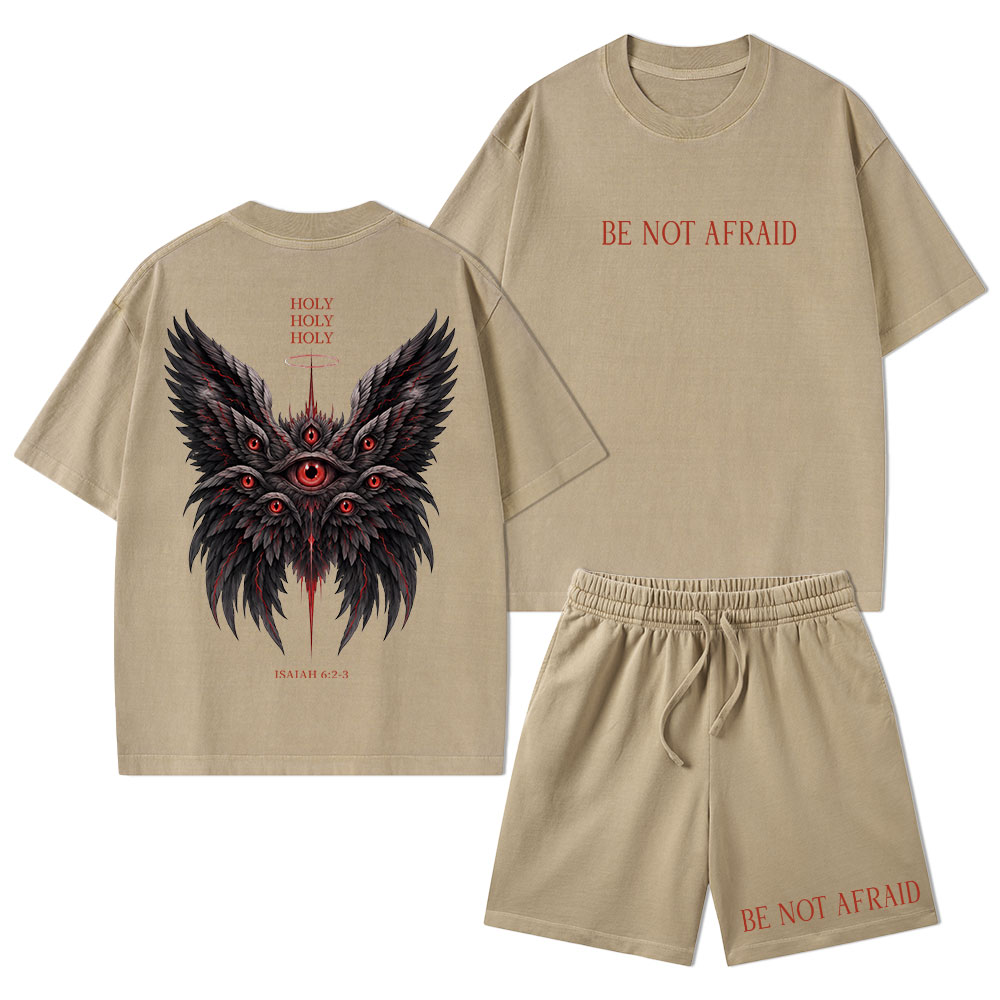 Be Not Afraid Seraphim Christian Washed T-Shirt & Shorts 
