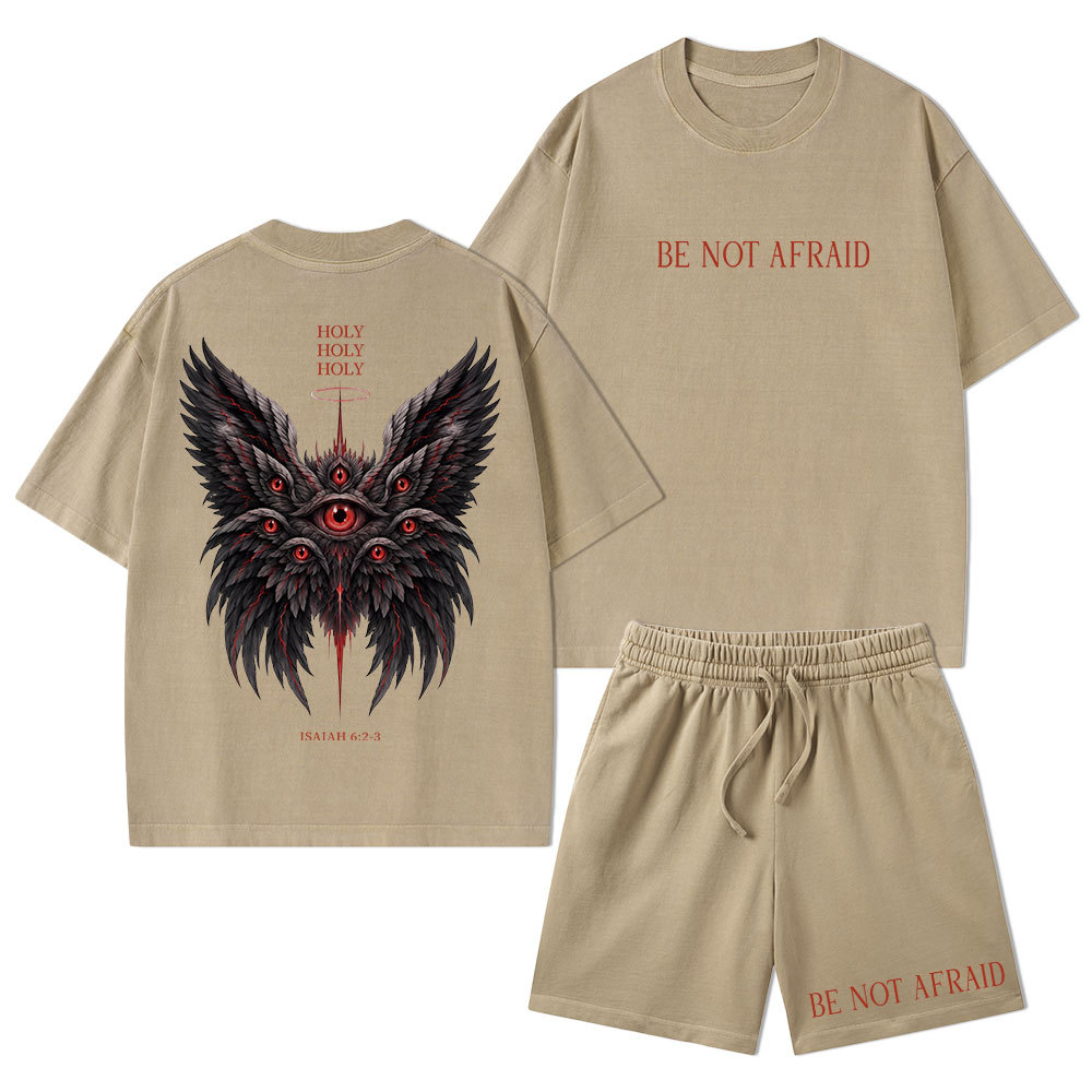 Be Not Afraid Seraphim Christian Washed T-Shirt & Shorts 