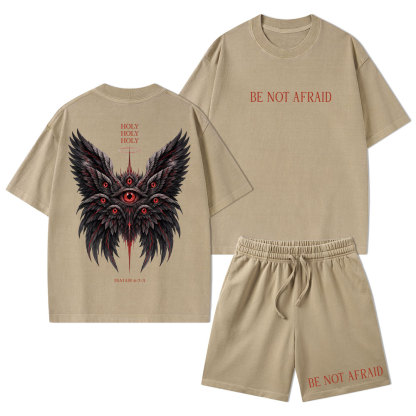 Be Not Afraid Seraphim Christian Washed T-Shirt & Shorts 