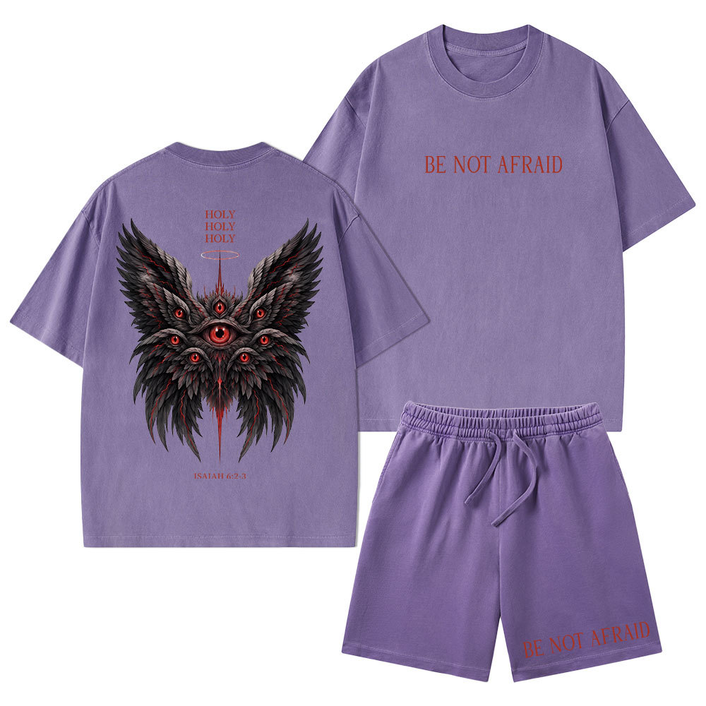 Be Not Afraid Seraphim Christian Washed T-Shirt & Shorts 