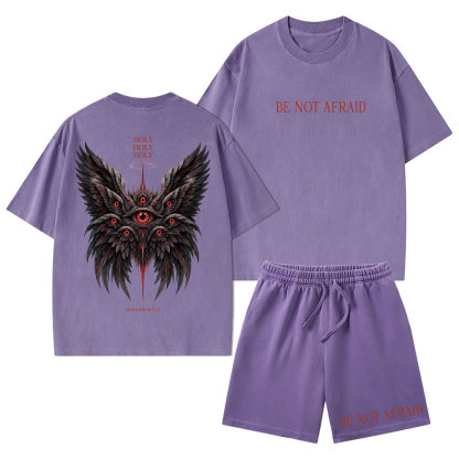 Be Not Afraid Seraphim Christian Washed T-Shirt & Shorts 