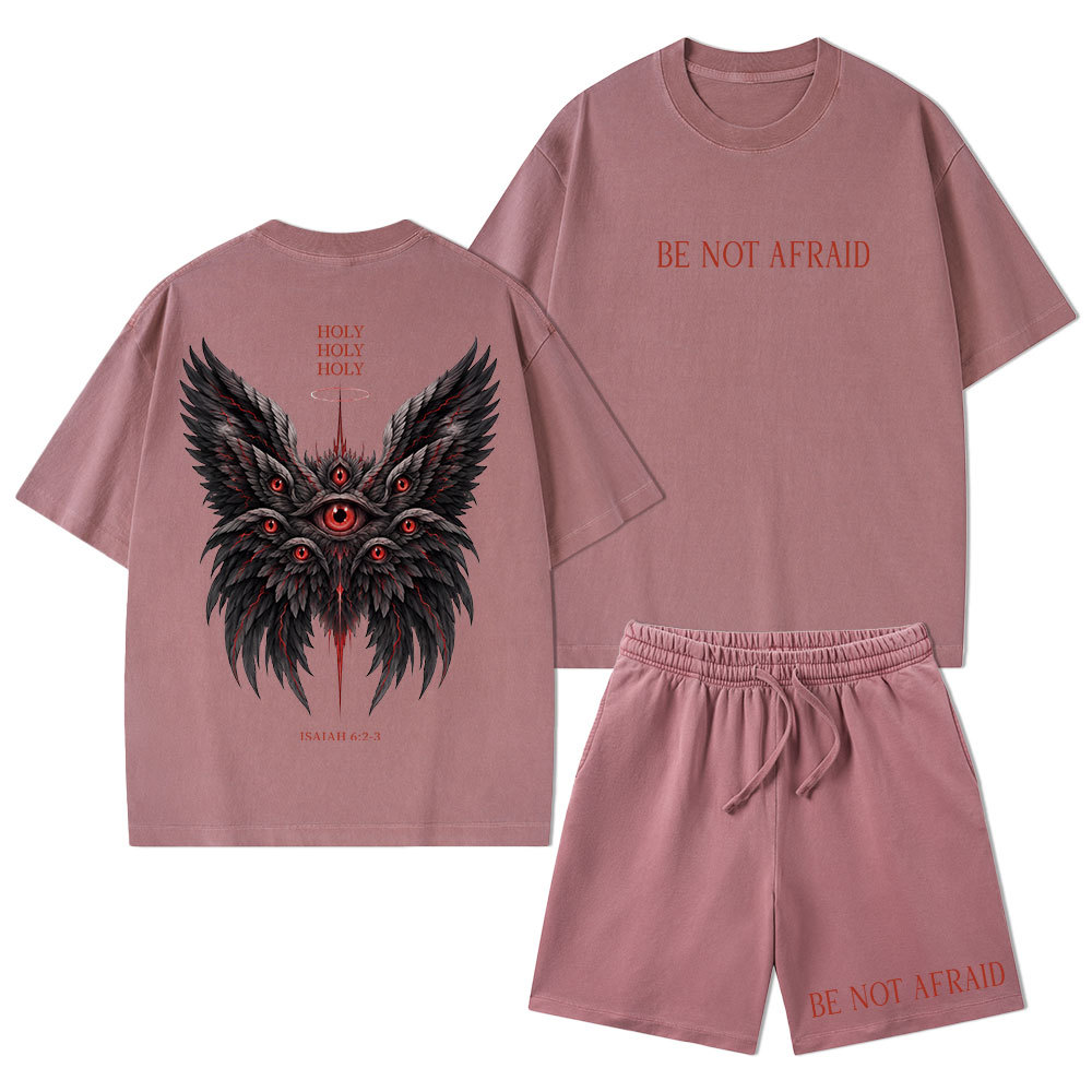 Be Not Afraid Seraphim Christian Washed T-Shirt & Shorts 