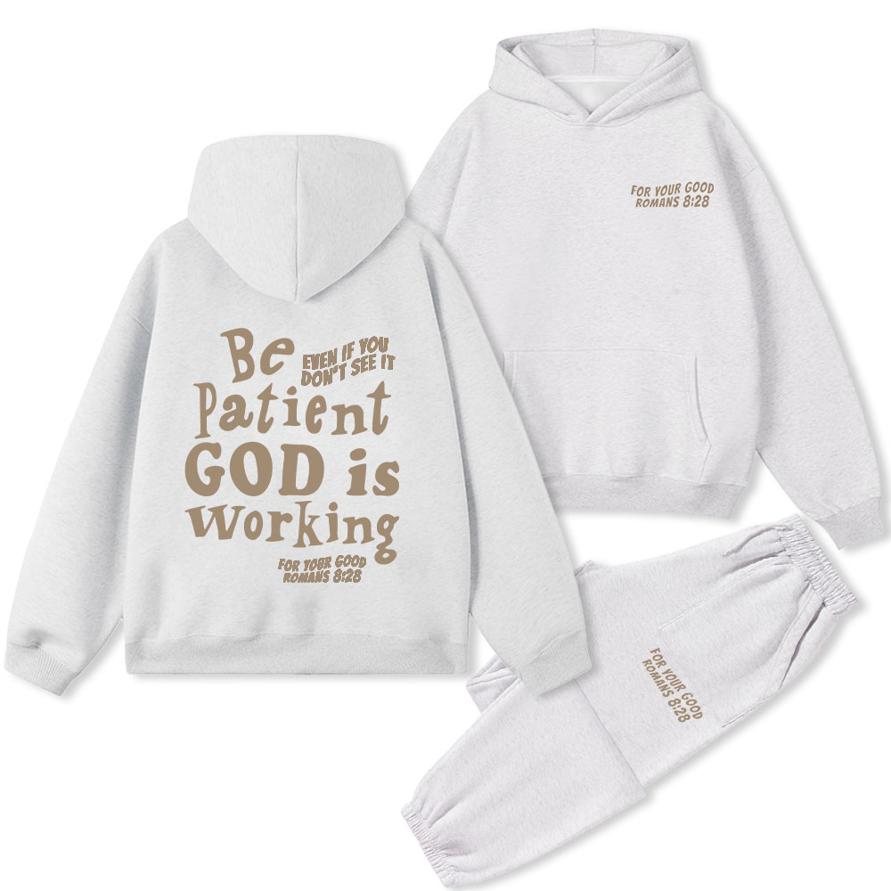 Be Patient Christian Premium Fleece Hoodie Set