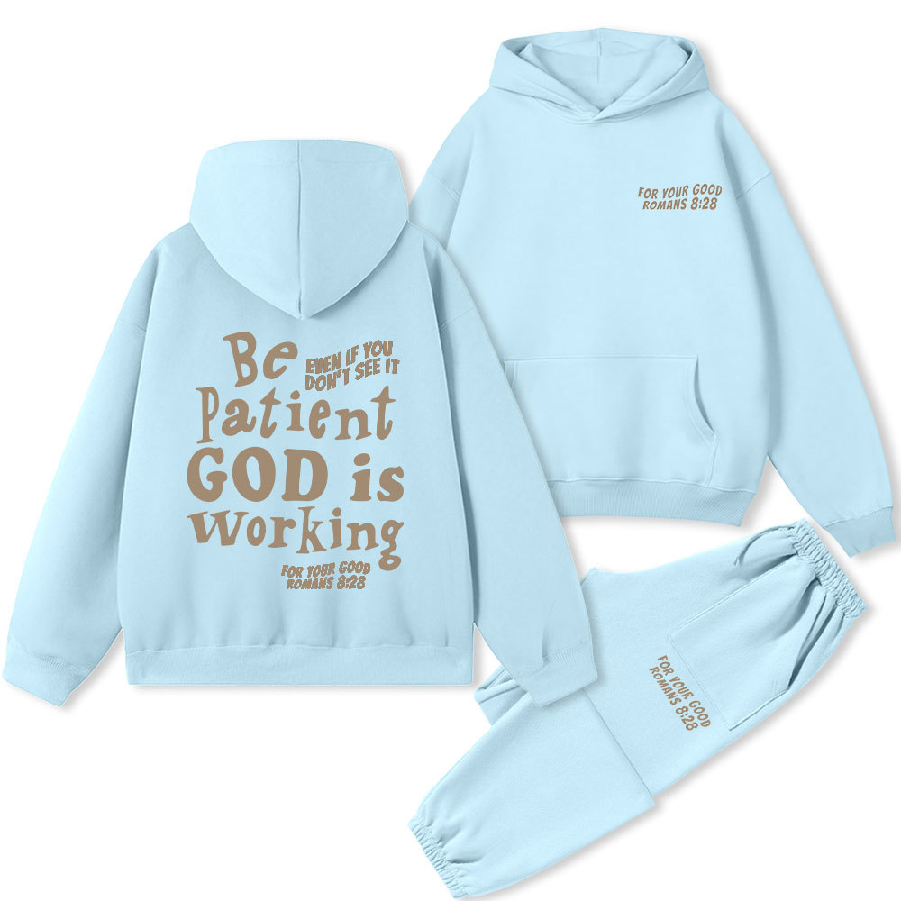 Be Patient Christian Premium Fleece Hoodie Set