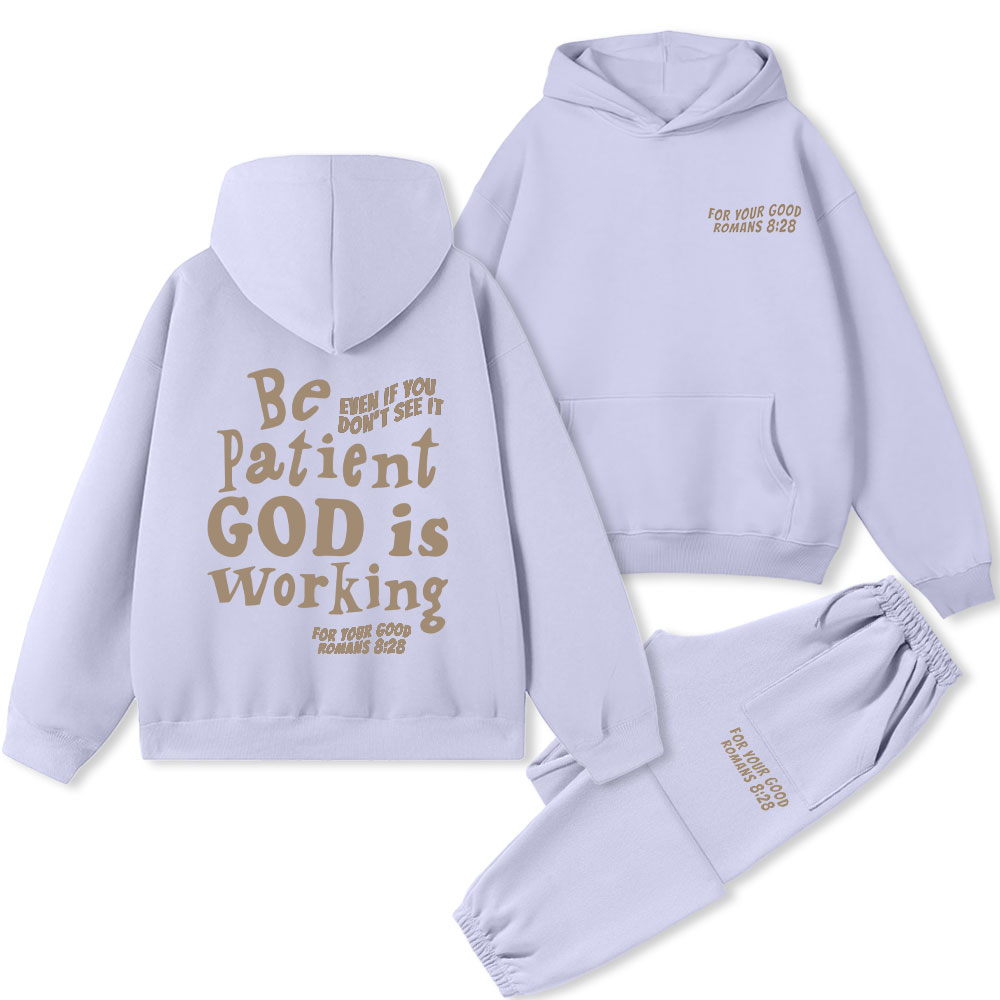 Be Patient Christian Premium Fleece Hoodie Set