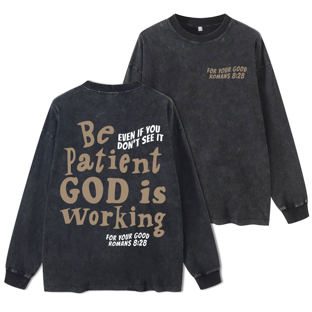 Sample Washed Long Sleeve T-Shirt Sale - GuidingCross