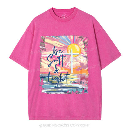 Be Salt And Light Christian Washed T-Shirt