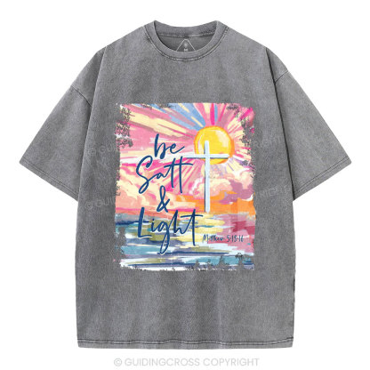 Be Salt And Light Christian Washed T-Shirt