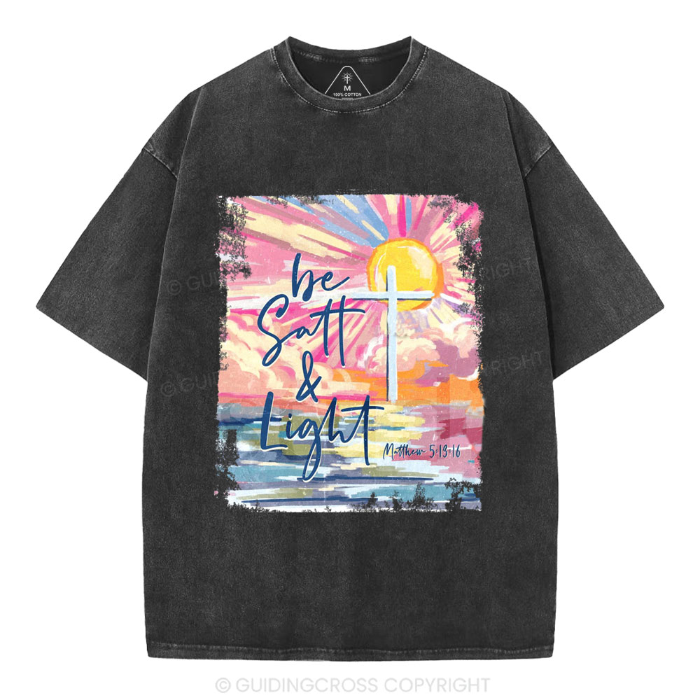 Be Salt And Light Christian Washed T-Shirt