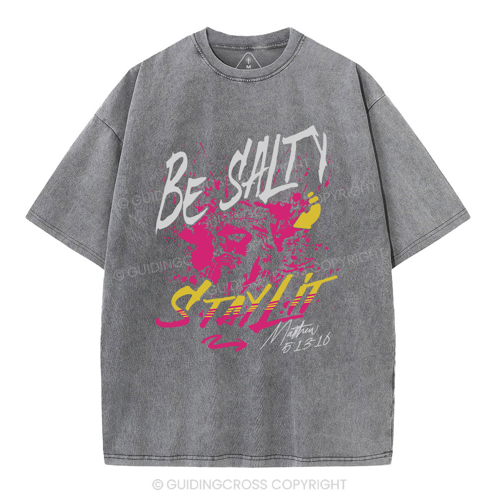 Be Salty Stay Lit Christian Wahsed T-Shirt