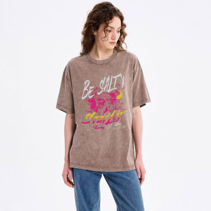 Be Salty Stay Lit Christian Wahsed T-Shirt