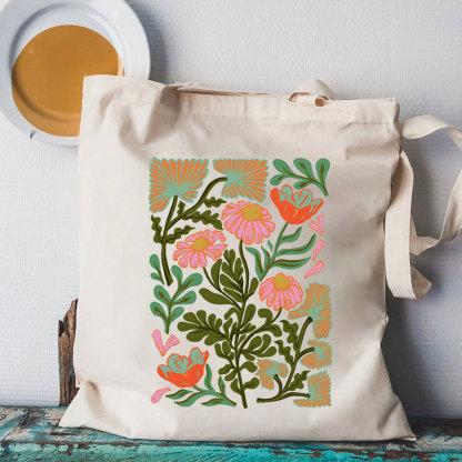 Be Still And Know Abstract Flower Christian Tote Bag