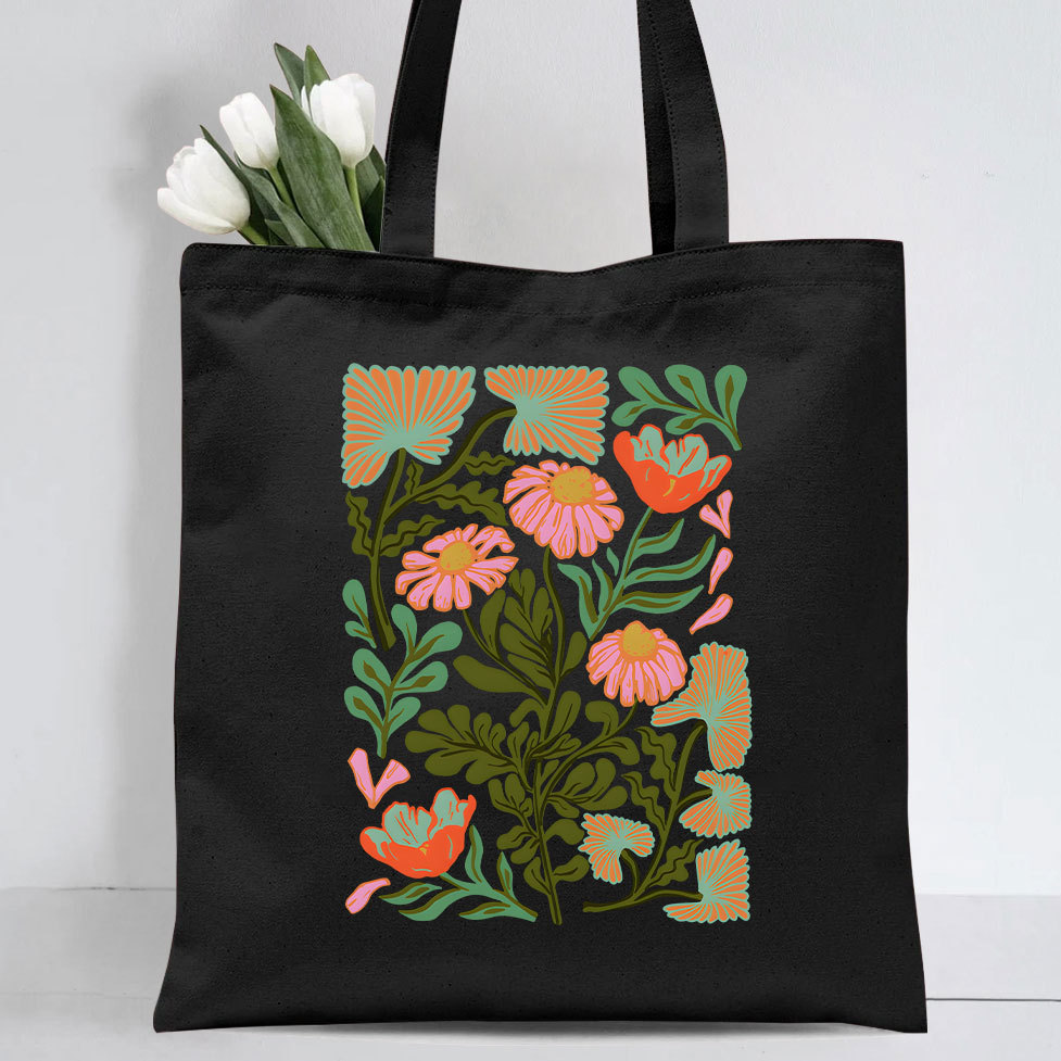 Be Still And Know Abstract Flower Christian Tote Bag