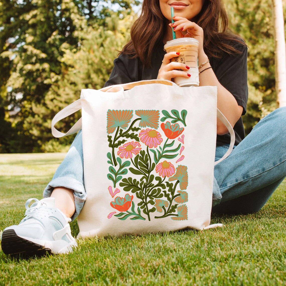 Be Still And Know Abstract Flower Christian Tote Bag