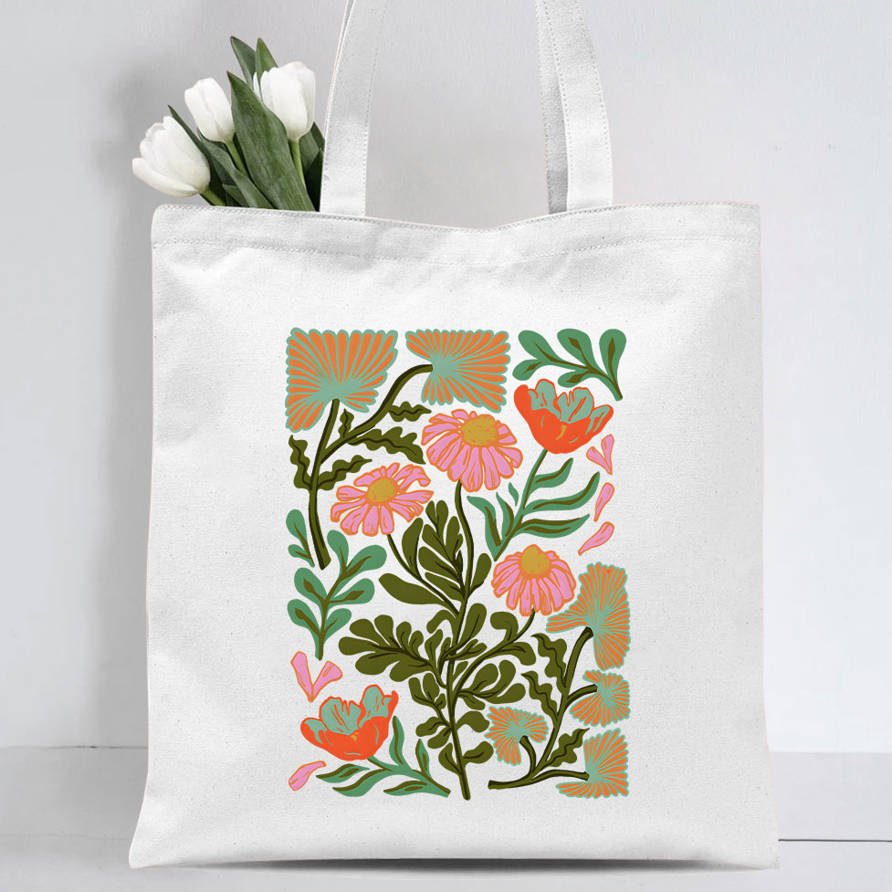 Be Still And Know Abstract Flower Christian Tote Bag