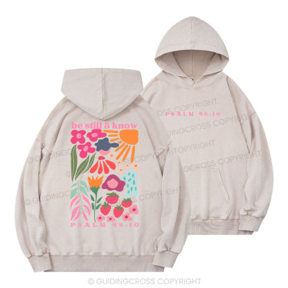 Be Still And Know Boho Flower Christian Hoodie