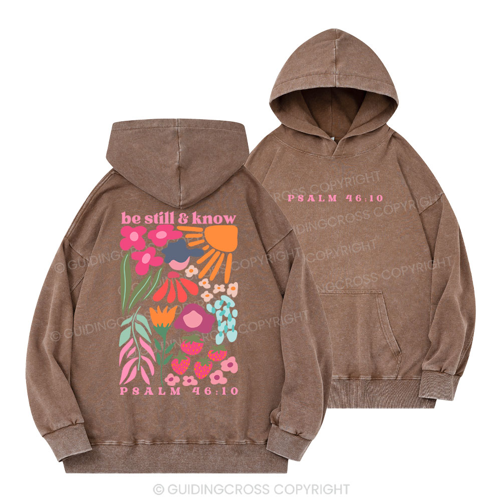 Be Still And Know Boho Flower Christian Hoodie