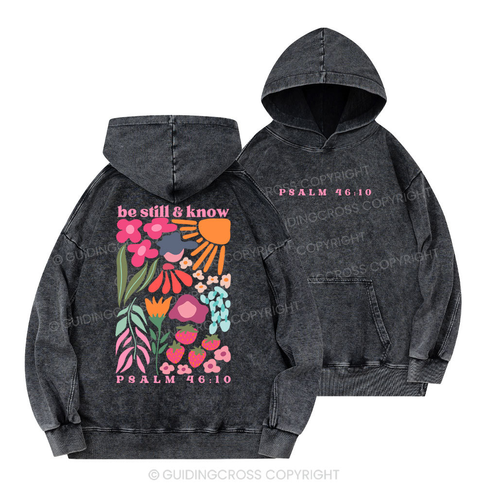 Be Still And Know Boho Flower Christian Hoodie