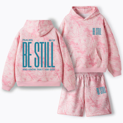 Be Still And Know Christian Camo Fleece Hoodie Set