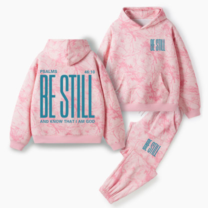 Be Still And Know Christian Camo Fleece Hoodie Set