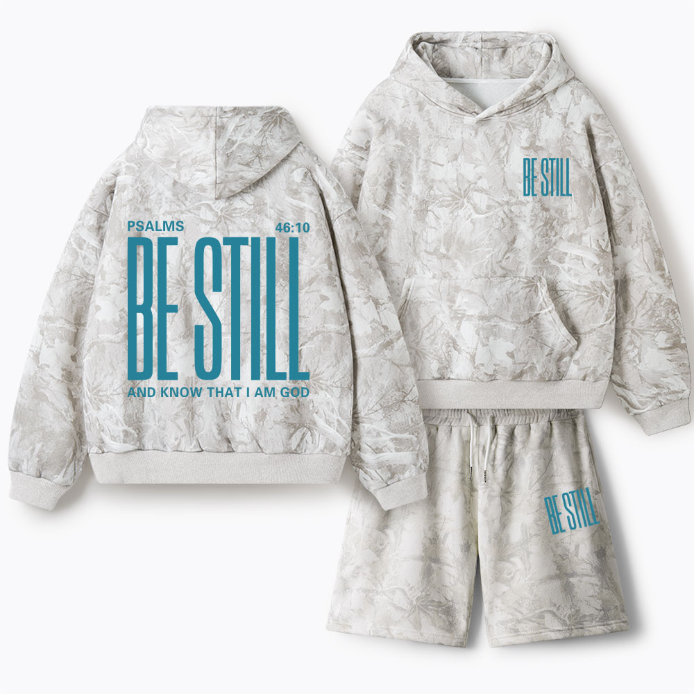 Be Still And Know Christian Camo Fleece Hoodie Set