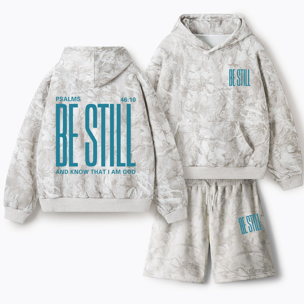 Be Still And Know Christian Camo Fleece Hoodie Set