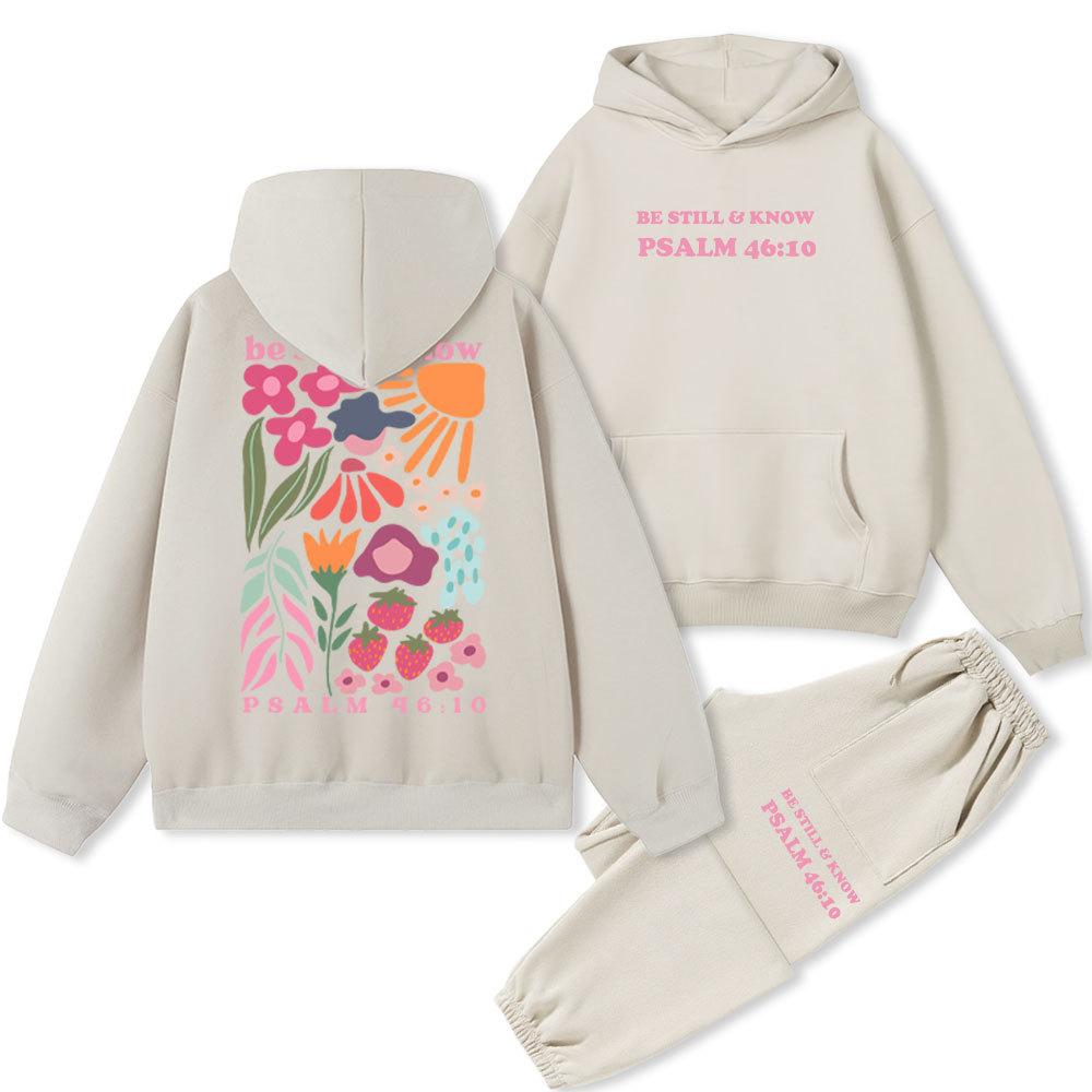 Be Still And Know Christian Fleece Hoodie Set
