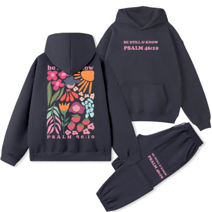 Be Still And Know Christian Fleece Hoodie Set