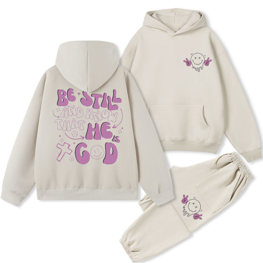 Be Still And Know Christian Fleece Hoodie Set