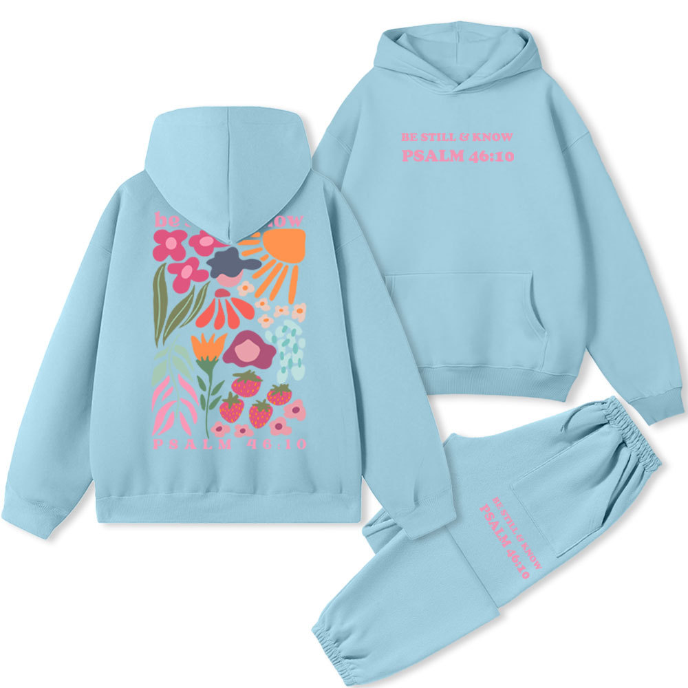 Be Still And Know Christian Fleece Hoodie Set
