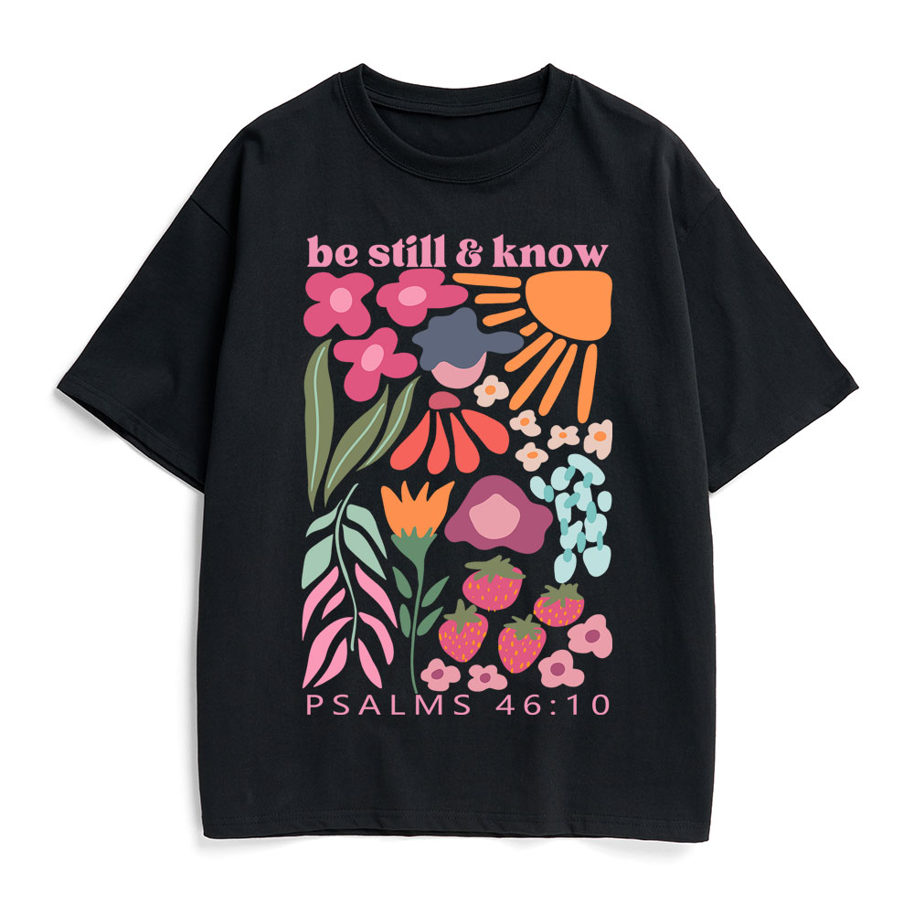 Be Still And Know Christian Heavy Cotton T-Shirt