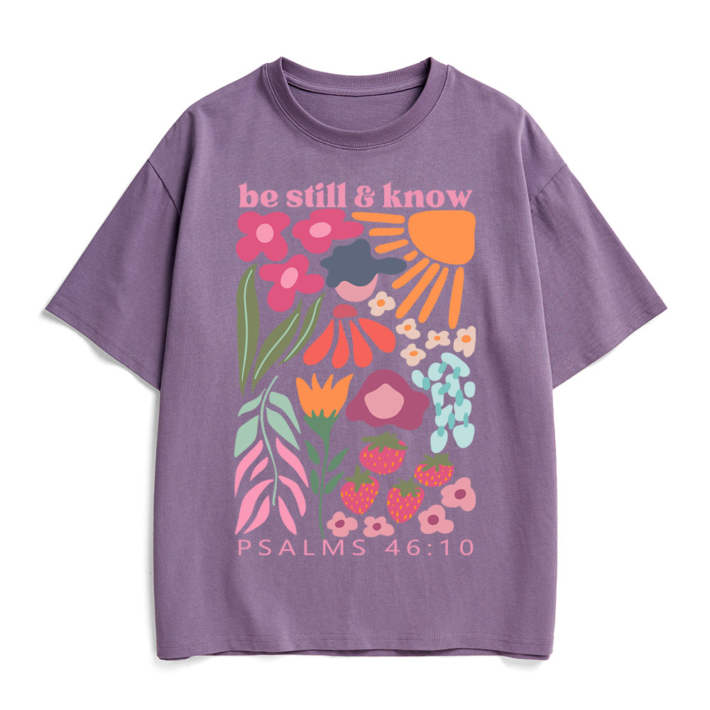 Be Still And Know Christian Heavy Cotton T-Shirt