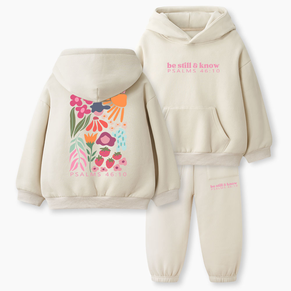 Be Still And Know Christian Kid Fleece Hoodie Set