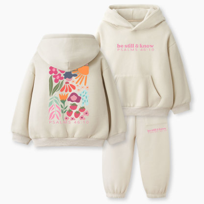Be Still And Know Christian Kid Fleece Hoodie Set